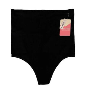 NEW Yummie Seamless Solutions High Waist Shaping Thong Size L/XL Black NWT